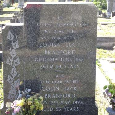 BRANFORD Colin -1973 &amp; Louisa Lucy -1968