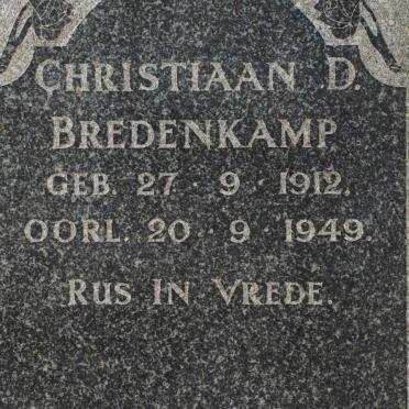 BREDENKAMP Christiaan D. 1912-1949