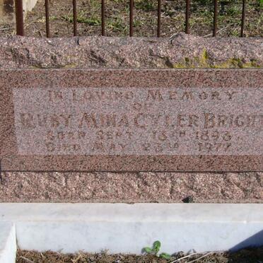 BRIGHT Ruby Mina Cyler 1893-1977