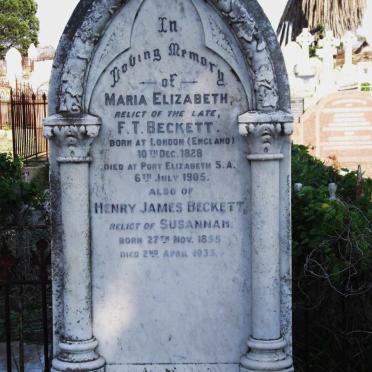 BECKETT Maria Elizabeth 1828-1905 :: BECKETT Henry James 1855-1935