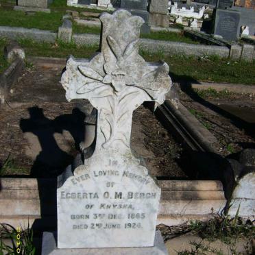 BERGH Egberta O.M. 1865-1924