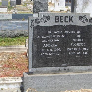 BECK Andrew -1966 &amp; Florence -1969