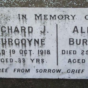 BURGOYNE Richard J. -1918 &amp; Alice E. -1955