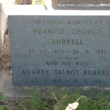 BURRELL Francis George 1903-1982 :: BURRELL Audrey Talbot 1912-1991