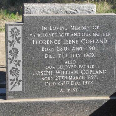 COPLAND Joseph William 1897-1972 &amp; Florence Irene 1901-1969