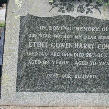 COWAN Harry -1952 &amp; Ethel -1965