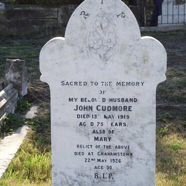 CUDMORE John -1915 &amp; Mary -1926
