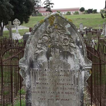 CUNNINGHAM Edith Ann nee HUBBARD -1896