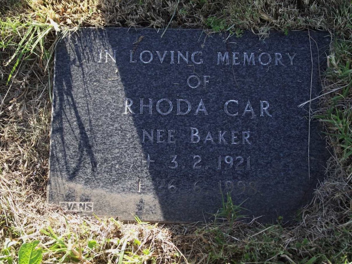 CAR Rhoda nee BAKER 1921-1998