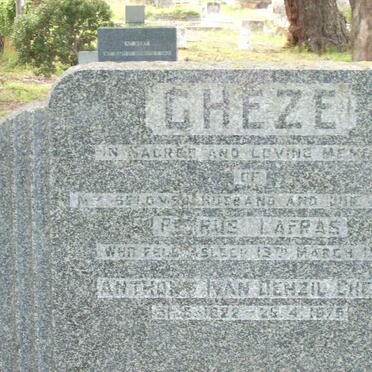 CHESE Petrus Lafras -1951 :: CHESE Anthone Ivan Denzil 1922-1975
