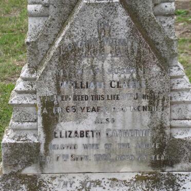 CLARKE William -1904 &amp; Elizabeth Catherine -1922