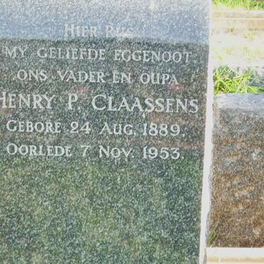 CLAASSENS Henry P. 1889-1953
