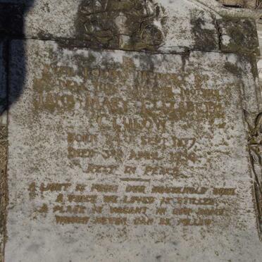 CLULOW Jane Mary Elizabeth 1877-1930