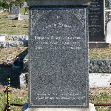 CLAYTON Thomas Edwin -1913