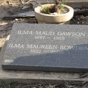 DAWSON Ilma Maud 1887-1959 :: BOWDEN Ilma Maureen 1922-2000