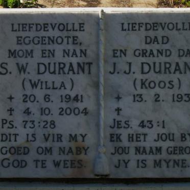 DURANT S.W. 1941-2004 &amp; J.J. 1931-