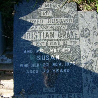 DRAKE Christian -1947 &amp; Susan -1976