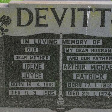 DEVITT Arthur Michael Patric 1912-1974 &amp; Irene Joyce 1916-1985