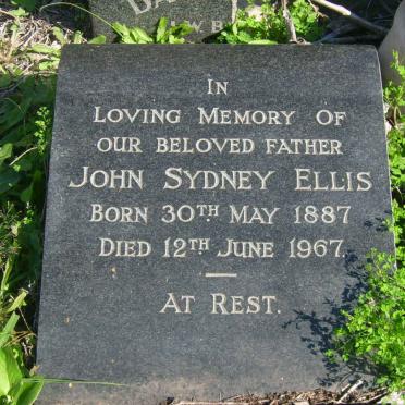 ELLIS John Sydney 1887-1967