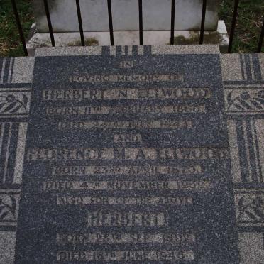 ELLWOOD Herbert N. 1866-1943 &amp; Florence M.A. 1870-1952 :: ELLWOOD Herbert 1892-1946