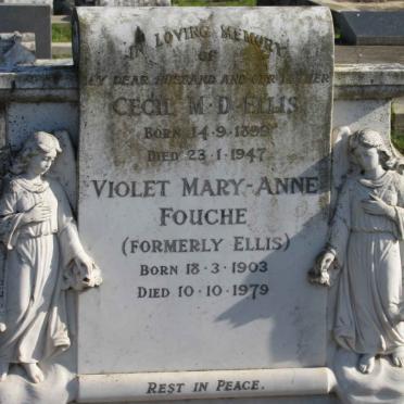 ELLIS Cecil M.D. 1899-1947 &amp; Violet Mary-Anne FOUCHE 1903-1979