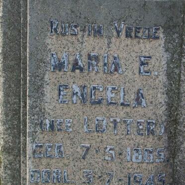 ENGELA Maria E. nee LOTTER 1865-1945