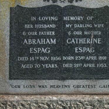 ESPAG Abraham -1956 &amp; Catherine 1891-1953