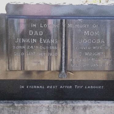EVANS Jenkin 1881-1920 :: WRIGHT Jacoba 1890-1940