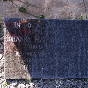 EVANS Johanna Magdalena nee MEYER 1864-1947