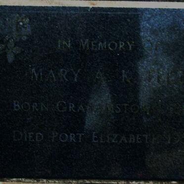 FELL Mary A.K. 1866-1952