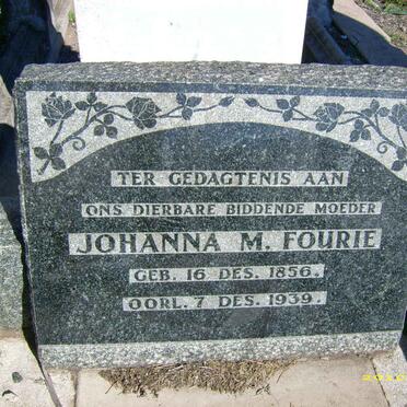 FOURIE Johanna M. 1856-1939