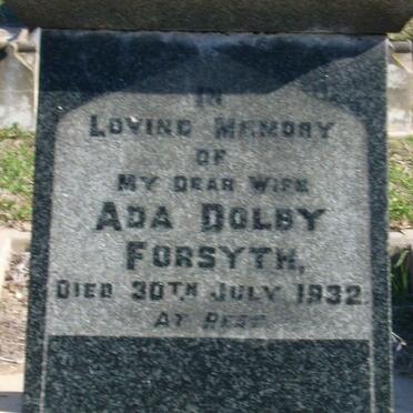 FORSYTH Ada Dolby -1932