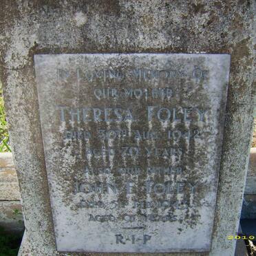 FOLEY John E. -1943 &amp; Theresa -1942