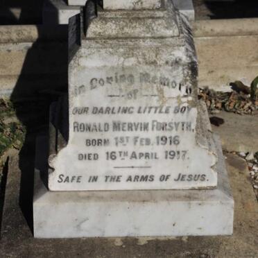 FORSYTH Ronald Mervin 1916-1917