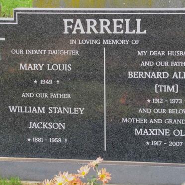 FARRELL William Stanley Jackson 1881-1958