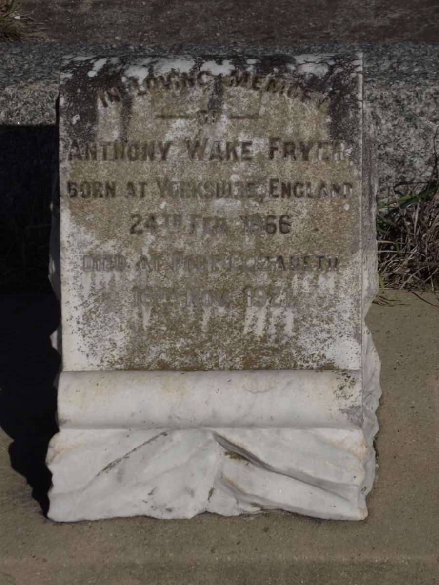 FRYER Anthony Wake 1866-1921