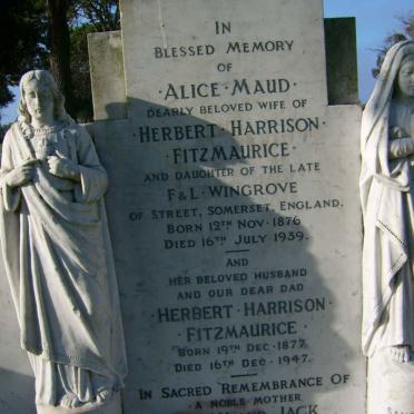 FITZMAURICE Herbert Harrison 1877-1947 &amp; Alice Maud WINGROVE 1876-1939