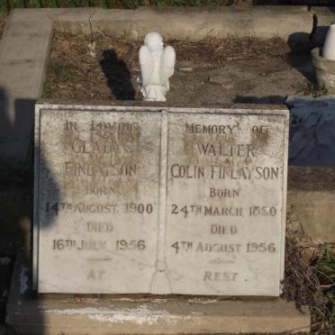 FINLAYSON Walter Colin 1880-1956 :: FINLAYSON Gladys 1900-1956