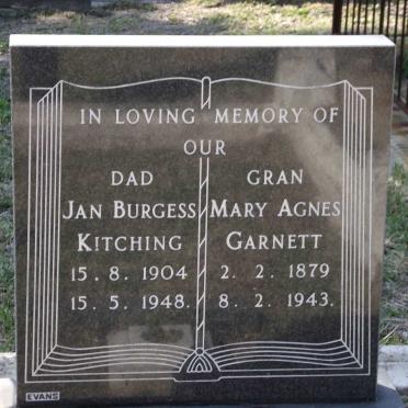 GARNETT Mary Agnes 1879-1943 :: KITCHING Jan Burgess 1904-1948