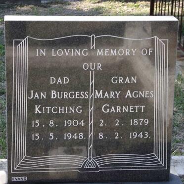 GARNETT Mary Agnes 1879-1943 :: KITCHING Jan Burgess 1904-1948