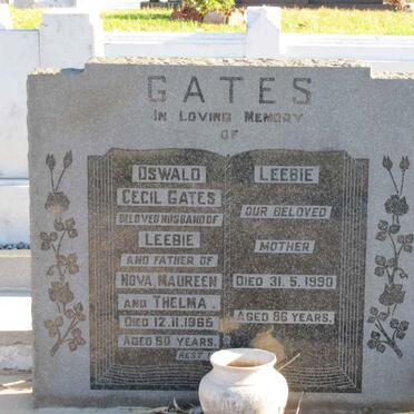 GATES Oswald Cecil -1965 &amp; Leebie -1990