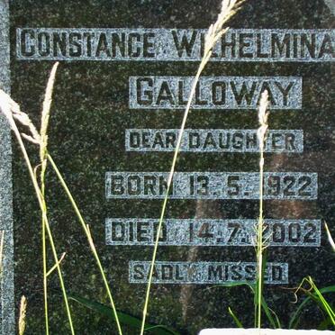 GALLOWAY Constance Wilhelmina 1922-2002