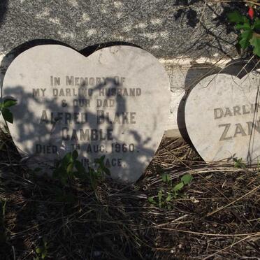 GAMBLE Alfred Blake -1960 &amp; Zane