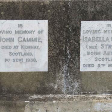 GAMMIE John -1938 &amp; Isabella  STRAITON -1938