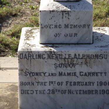 GARRETT Neville Alphonsus 1900-1900