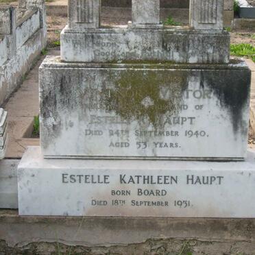 HAUPT Ventnor Victor -1940 &amp; Eileen Kathleen HAUPT -1951