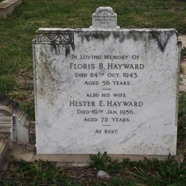 HAYWARD Floris B. -1943 &amp; Hester E. -1956