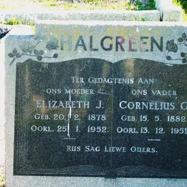 HALGREEN Cornelius G. 1882-1952 &amp; Elizabeth J. 1878-1952