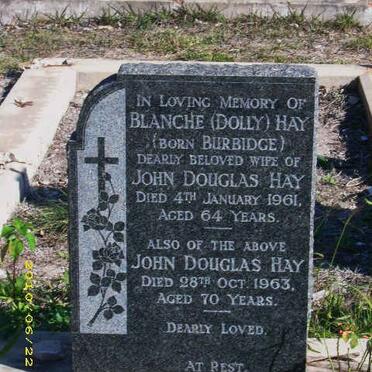 HAY John Douglas -1963 &amp; Blanche BURBRIDGE -1961