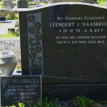 HAASBROEK Leendert J.  1932-1965 :: HAASBROEK Zwingli Leonardus 1943-2000